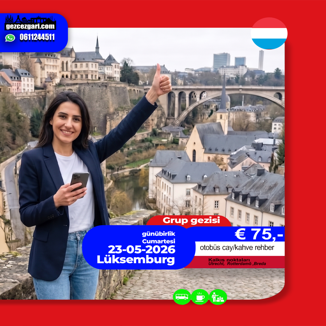 Stadstrip Luxemburg 2026 / Lüksemburg turu  23-05-2026