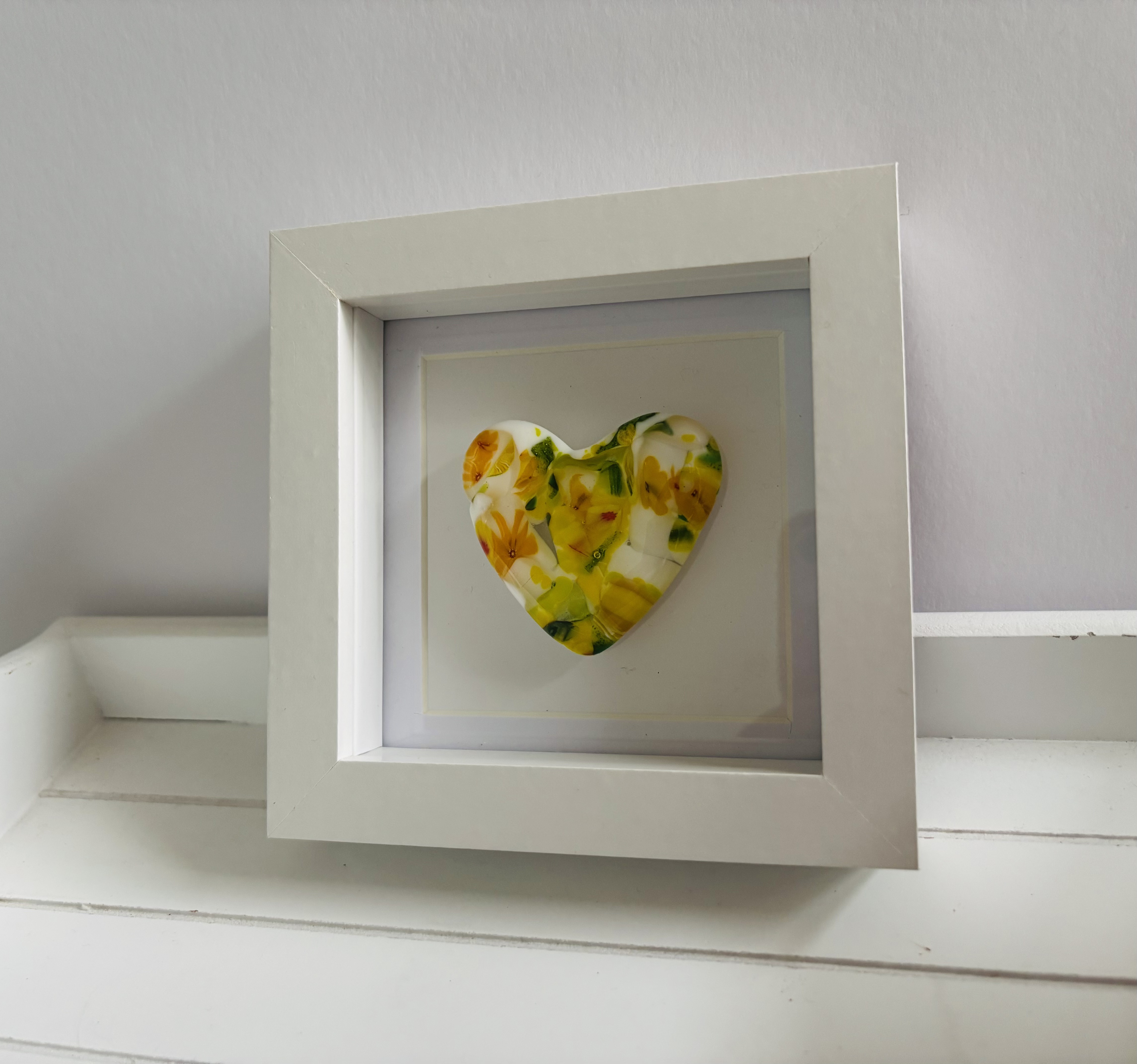 Framed  Yellow Heart Artwork