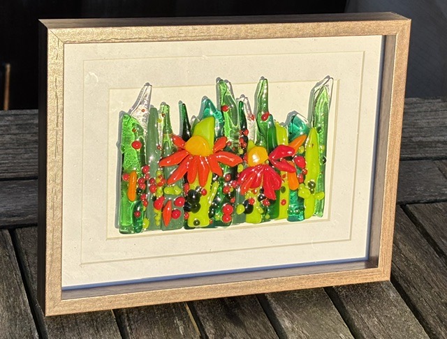 Red Flower Meadow framed picture