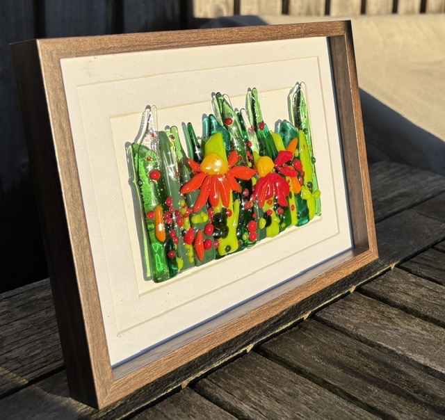 Red Flower Meadow framed picture