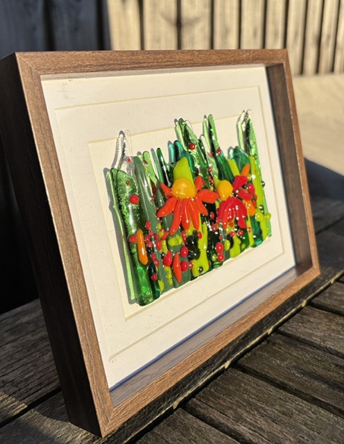 Red Flower Meadow framed picture