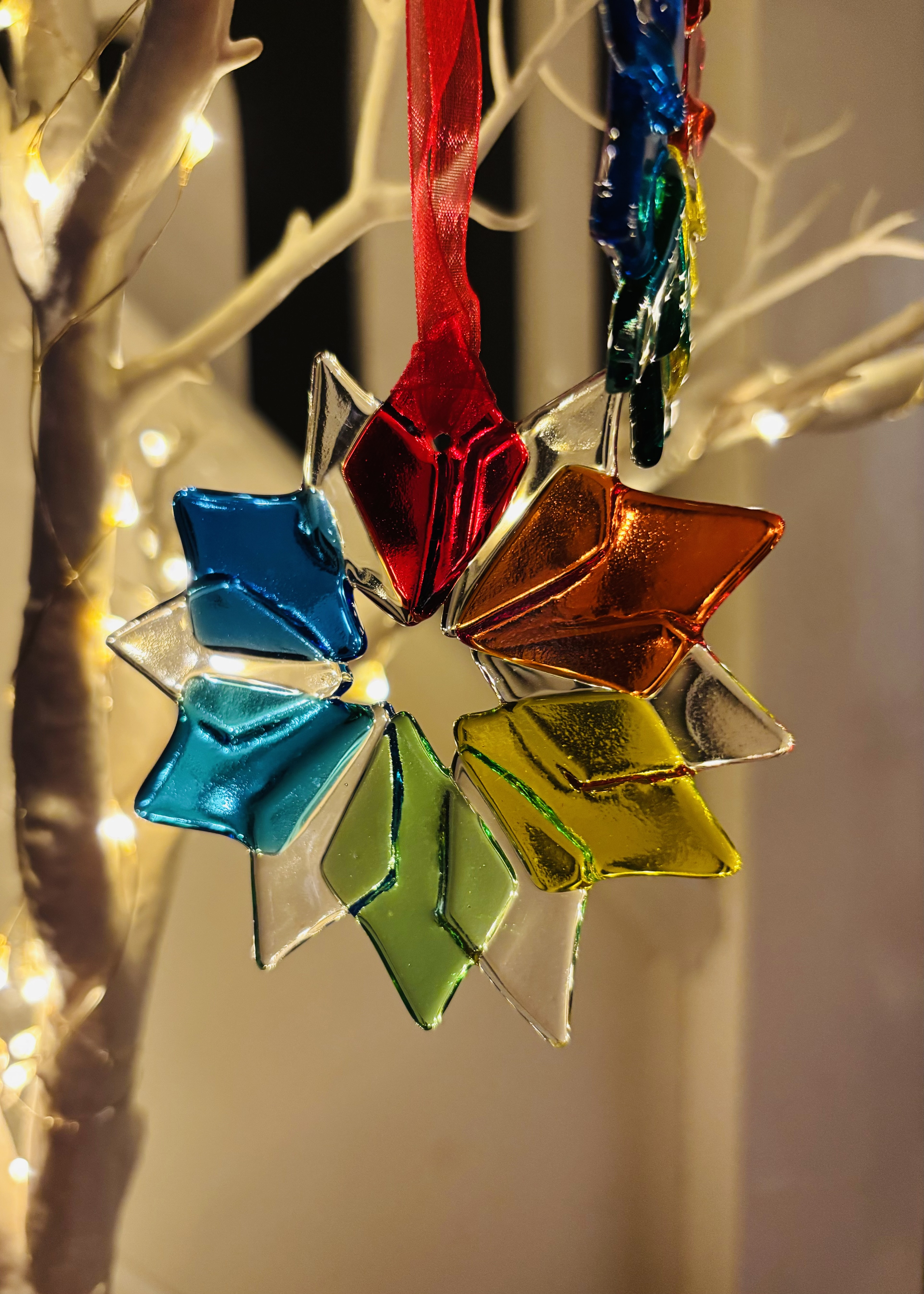 Fused Glass Star Ornament