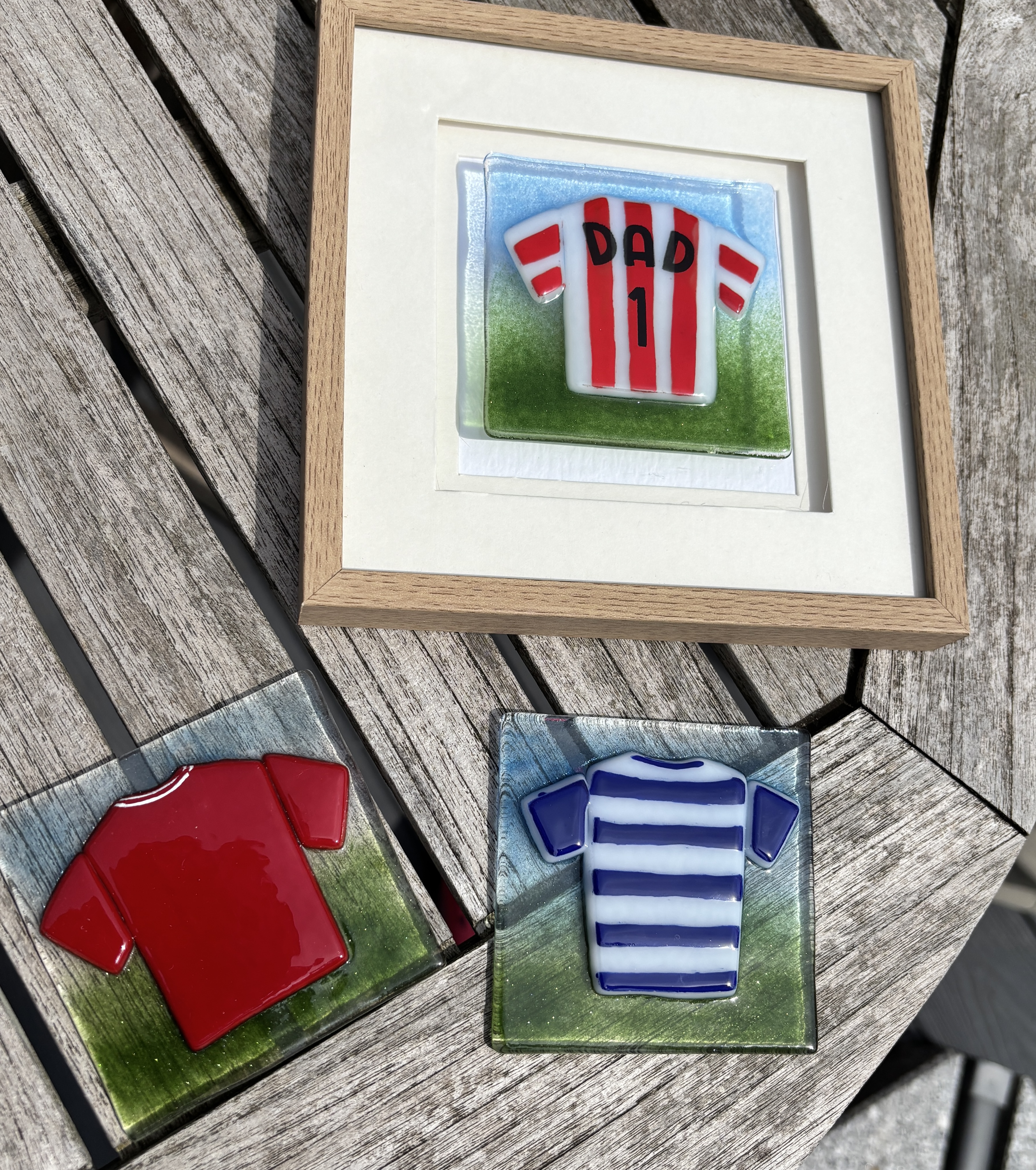 Framed Glass Football shirt 
