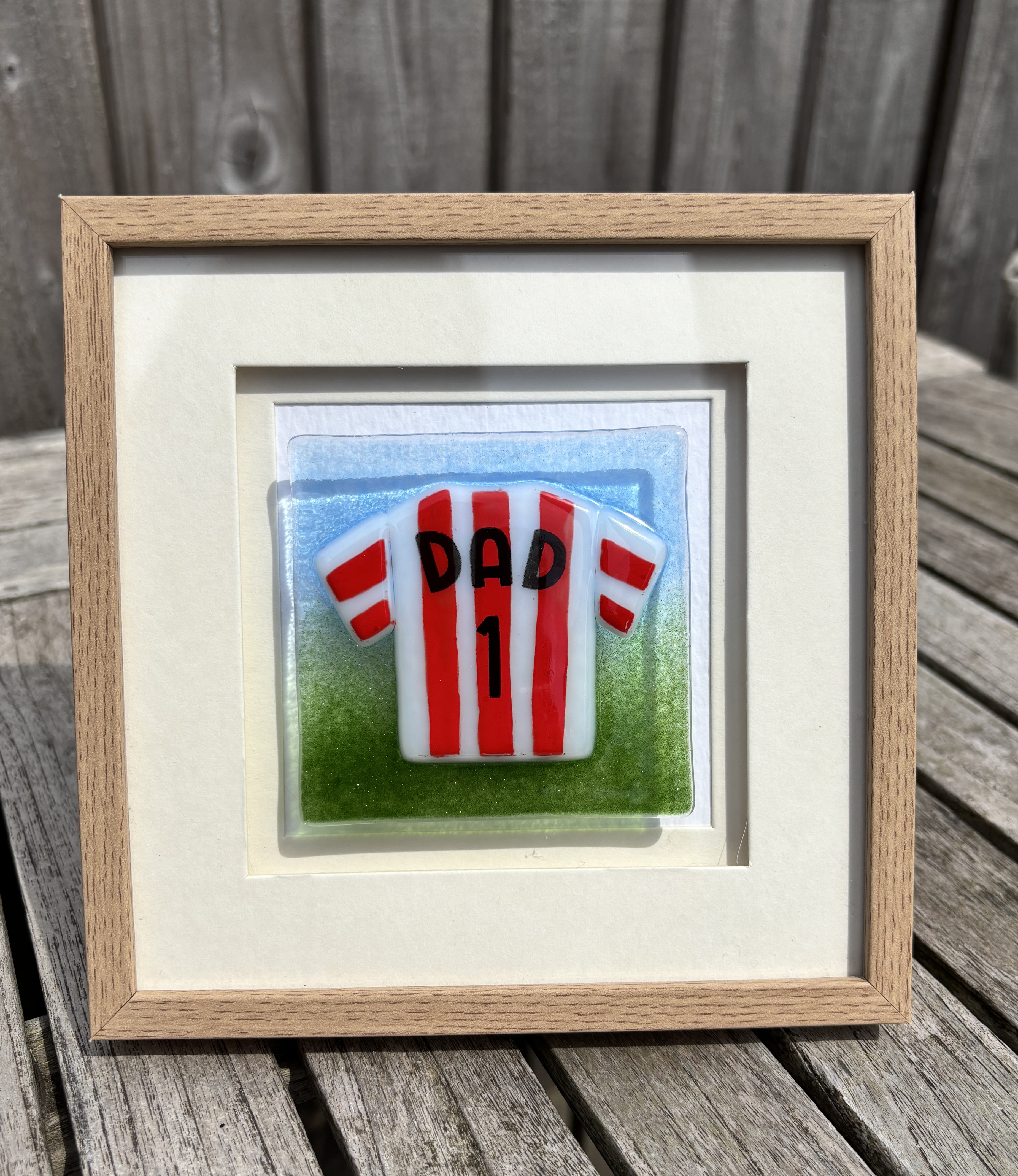 Framed Glass Football shirt