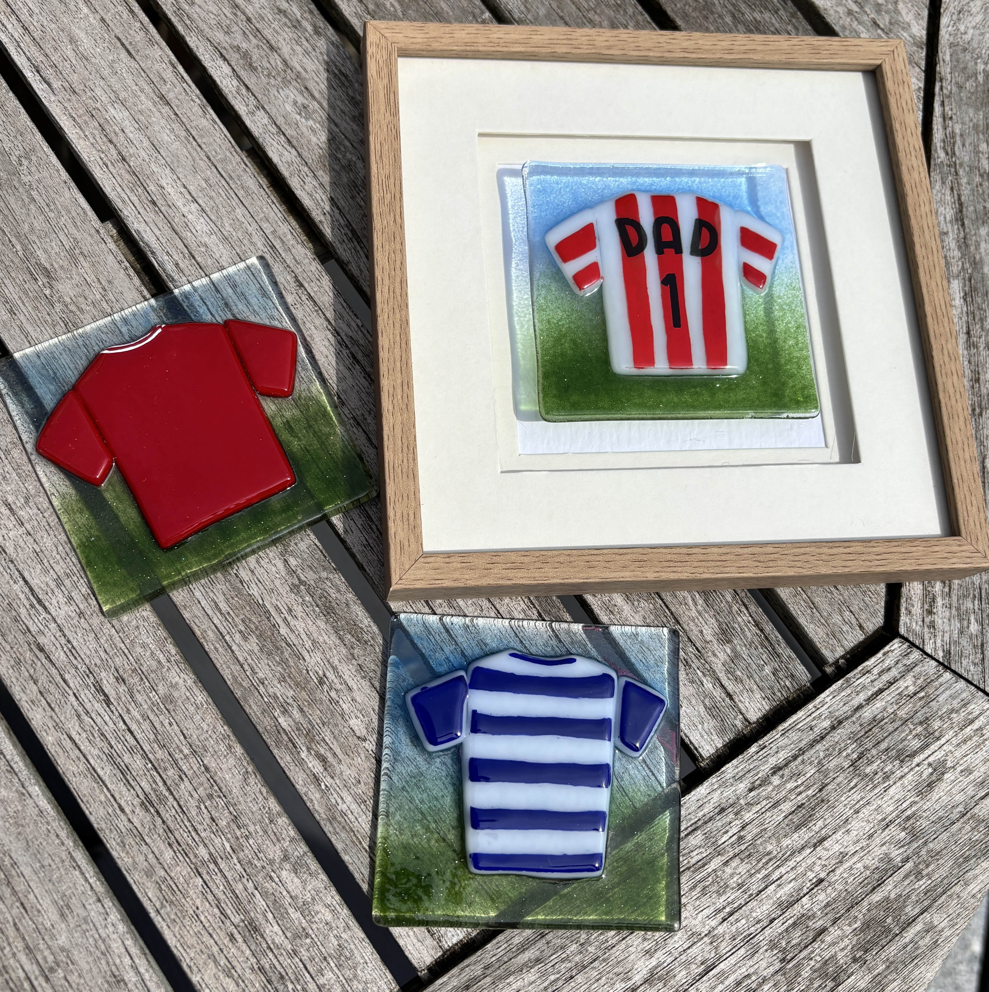 Framed Glass Football shirt 