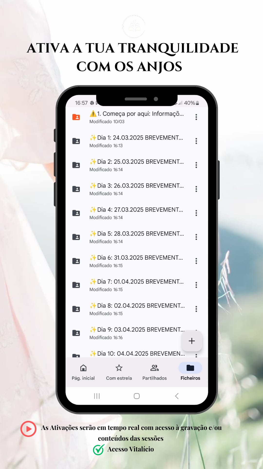 Ativa a tua Tranquilidade com os Anjos🪽 | 10 Dias💫 | 24.03.2025 a 04.04.2025 + 🎁 ATIVA O PORTAL 04/04 💫 | GRAVADO ▶️