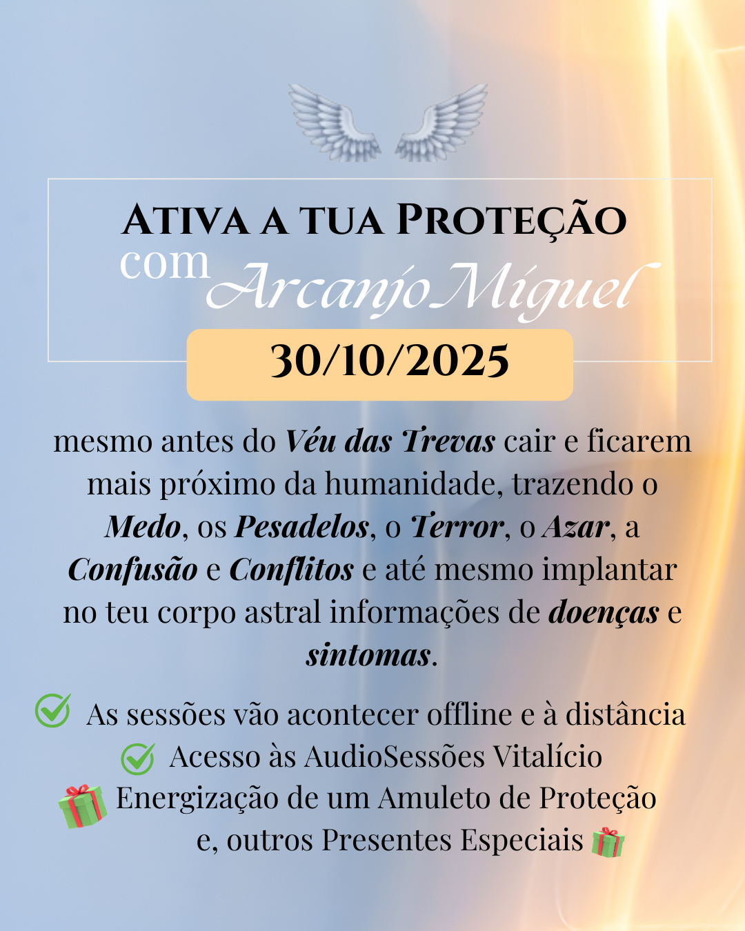 Ativa a Tua Proteção com Arcanjo Miguel 🪽 | ▶️GRAVADO