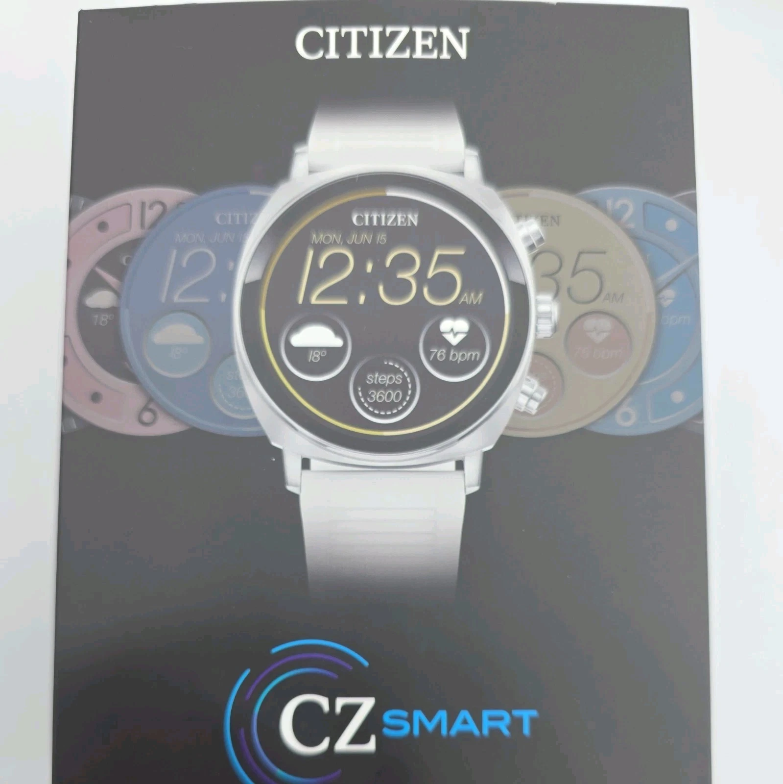 Citizen CZ Smart Unisex Stainless Steel with White Silicone Strap 44mm