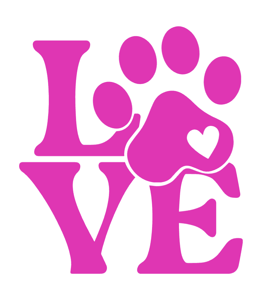 Stacked "Love" with Paw Print O Collection