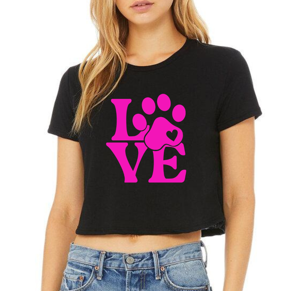Stacked "Love" with Paw Print O Collection
