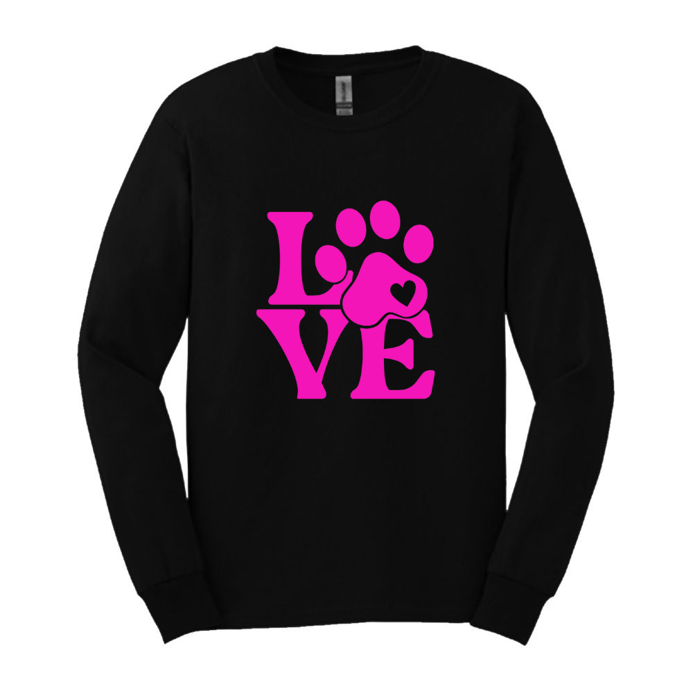 Stacked "Love" with Paw Print O Collection