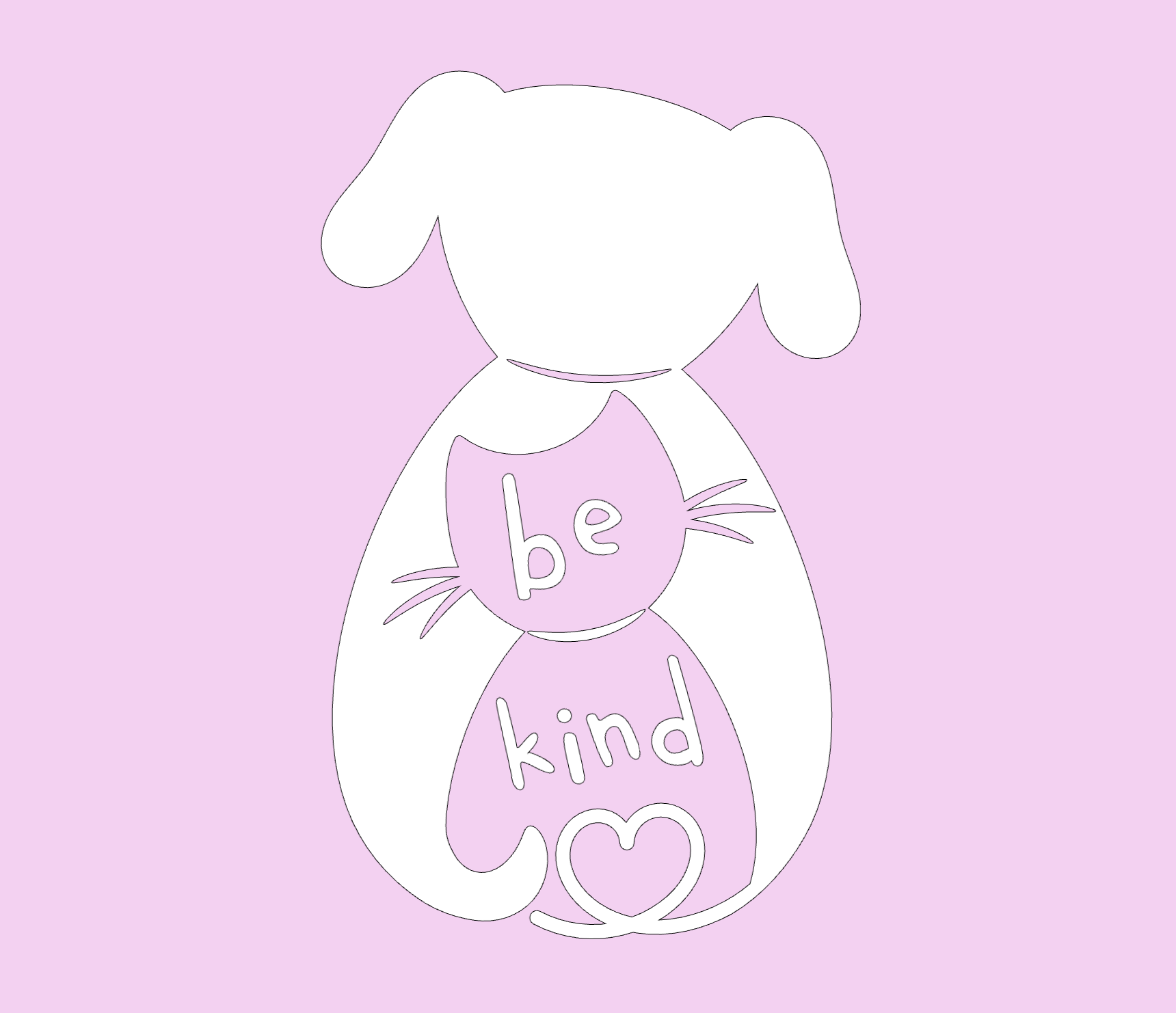"Be Kind" Pet Silhouette Collection