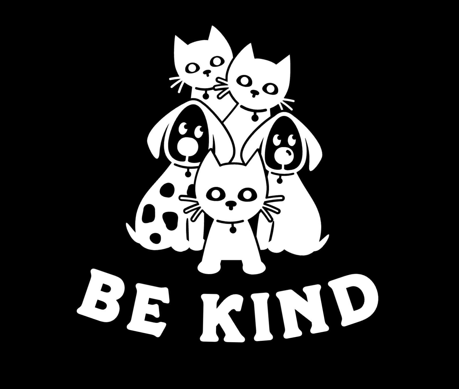 "Be Kind" with 2 Dogs and 3 Cats Collection