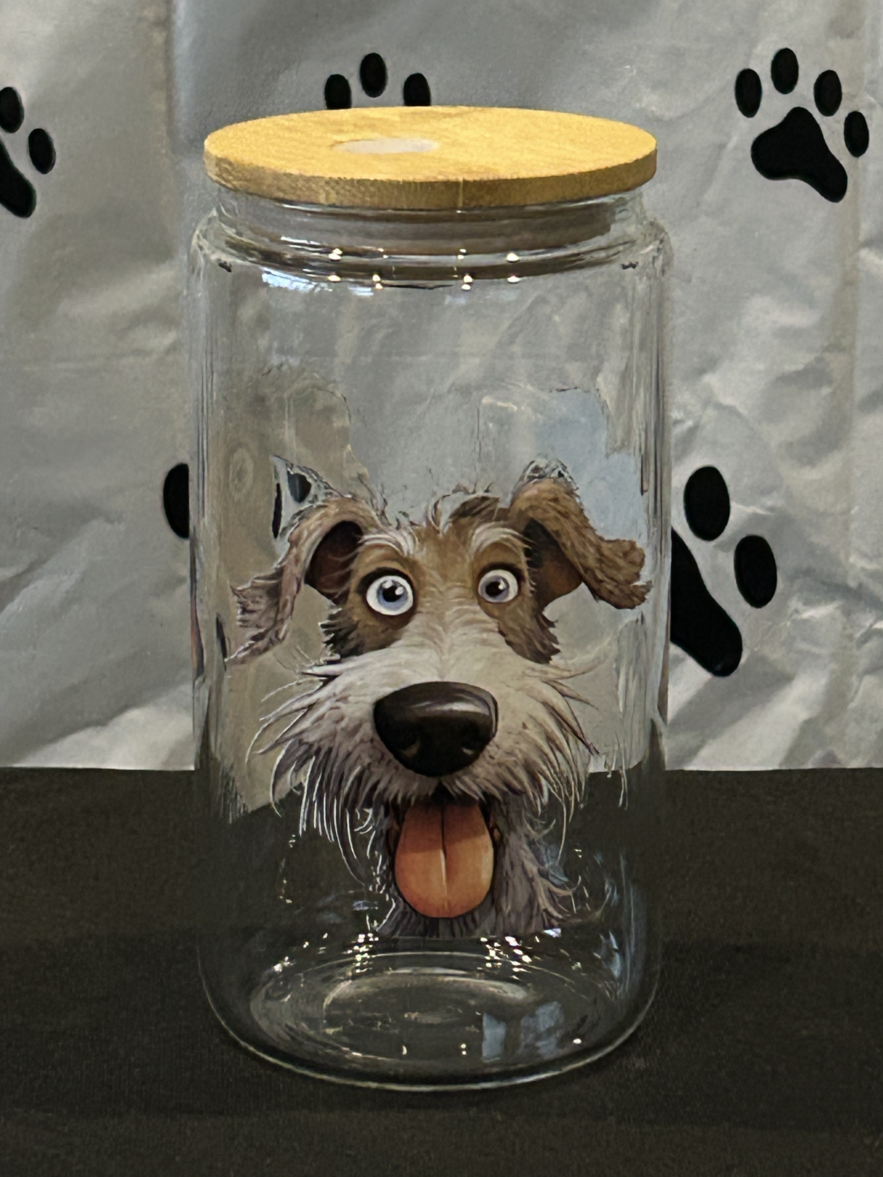 16oz Glass Tumblers with Straws (Full Color Designs)