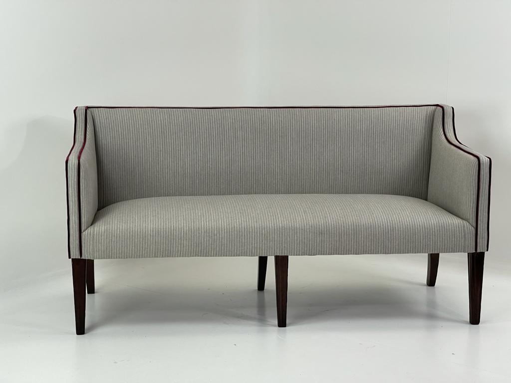 Georgian III Sofa (1800) – Re-upholstered in Jane Churchill Stripe Fabric