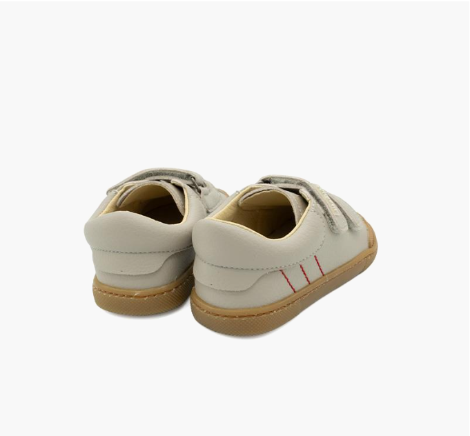 Deportiva Barefoot titanitos Beige/Rojo