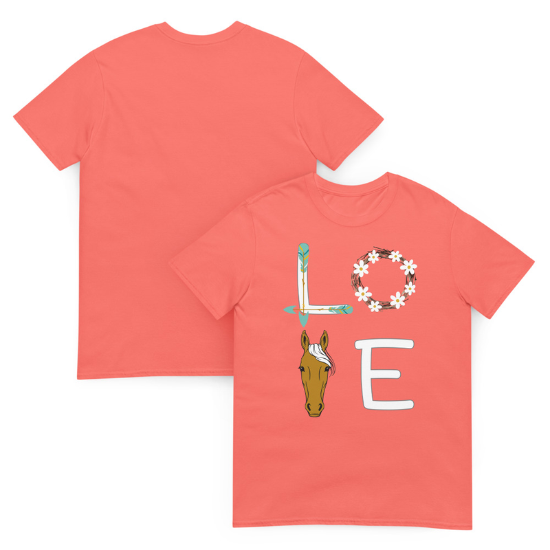 LOVE arrow wreath horse - Short-Sleeve Unisex T-Shirt
