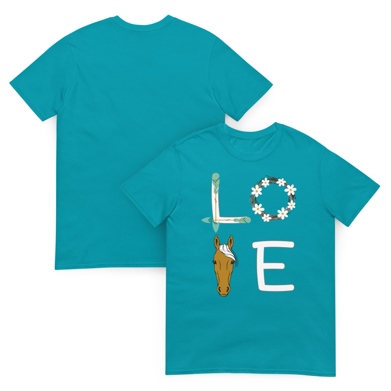 LOVE arrow wreath horse - Short-Sleeve Unisex T-Shirt