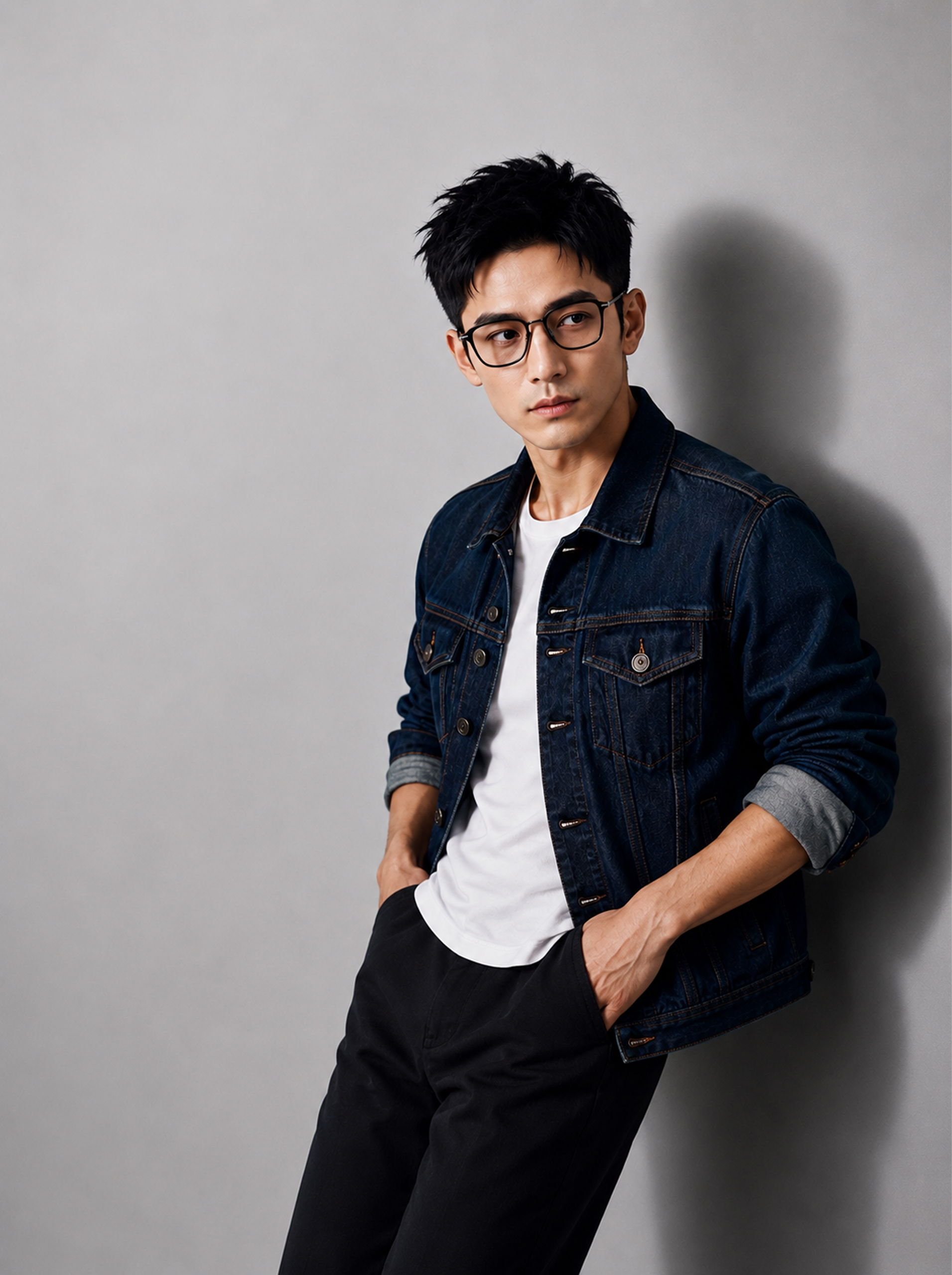 Geometric Optical Frame in Matte Black Metal (HC81006-C1)
