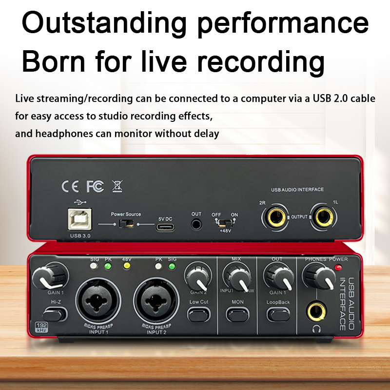 High-definition audio quality professional-grade recording sound card