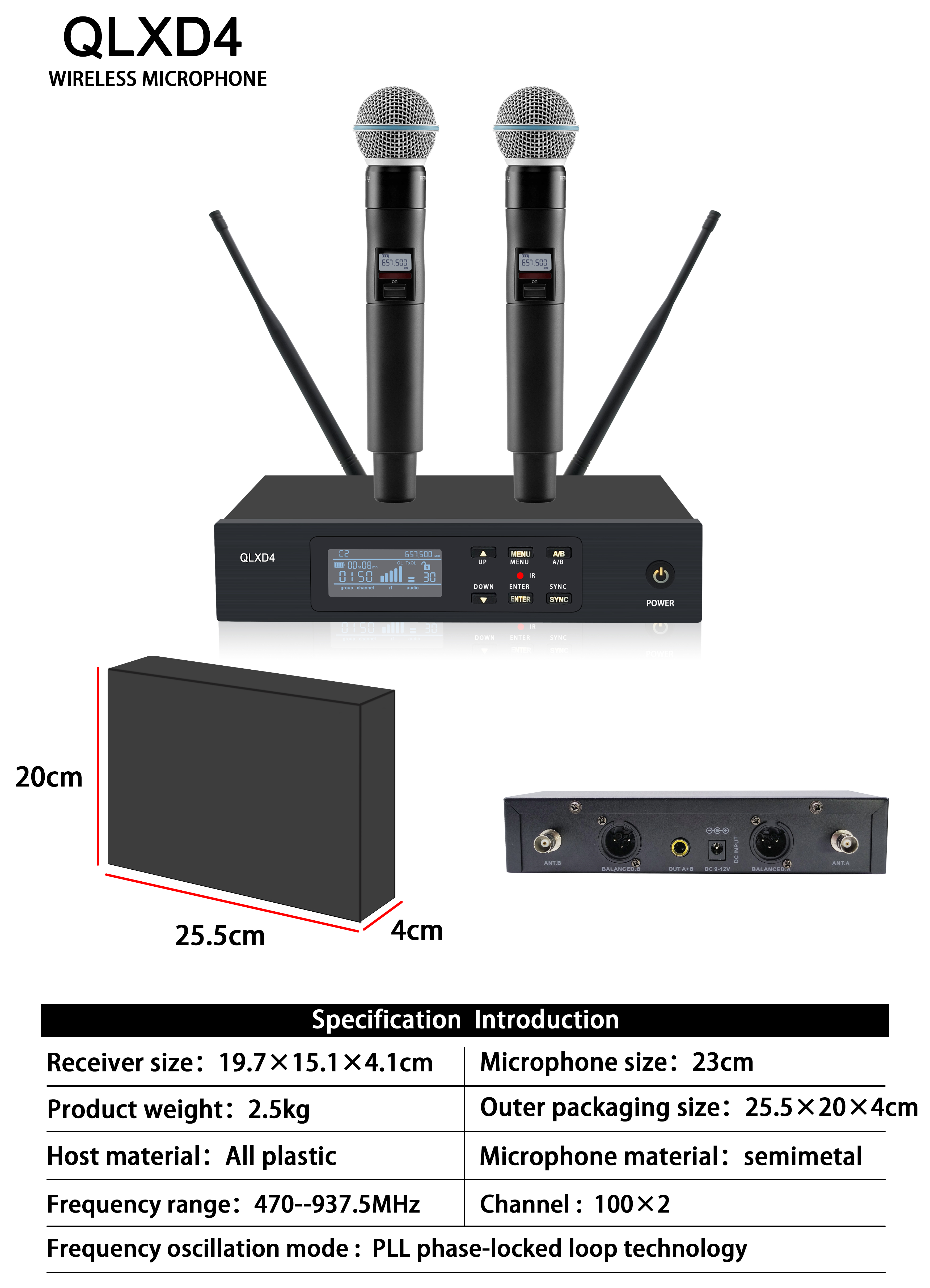 QLXD4 wireless microphone system