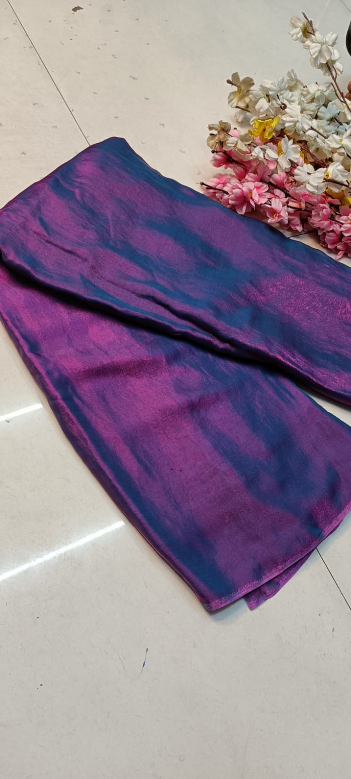 subh silk  Feel the Flow | Subh Silk Two Tone Satin 