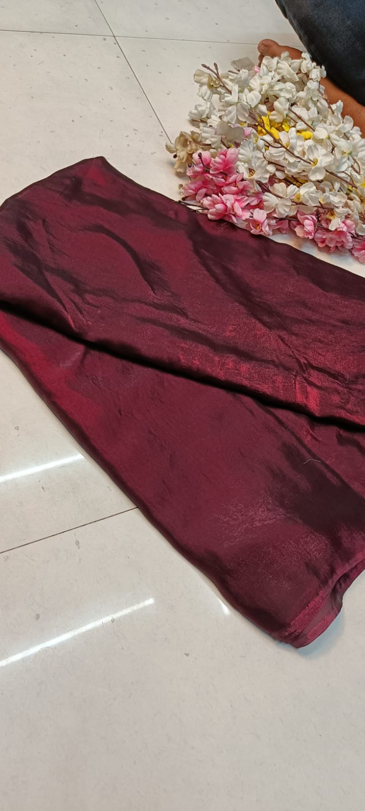 subh silk Two Tone Glam | Subh Silk Satin Fabric for Designers