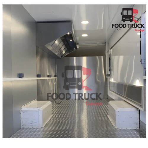 Habillage en inox lisse alimentaire côté hotte d’extraction & finition inox à choisir