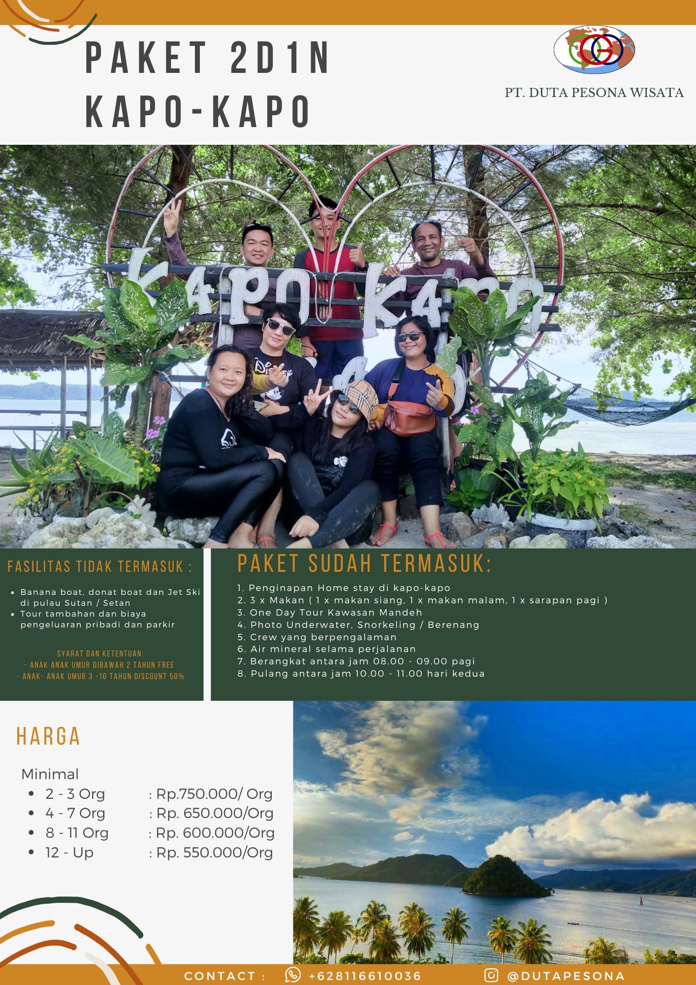 2 Days 1 Night Kapo-Kapo Package