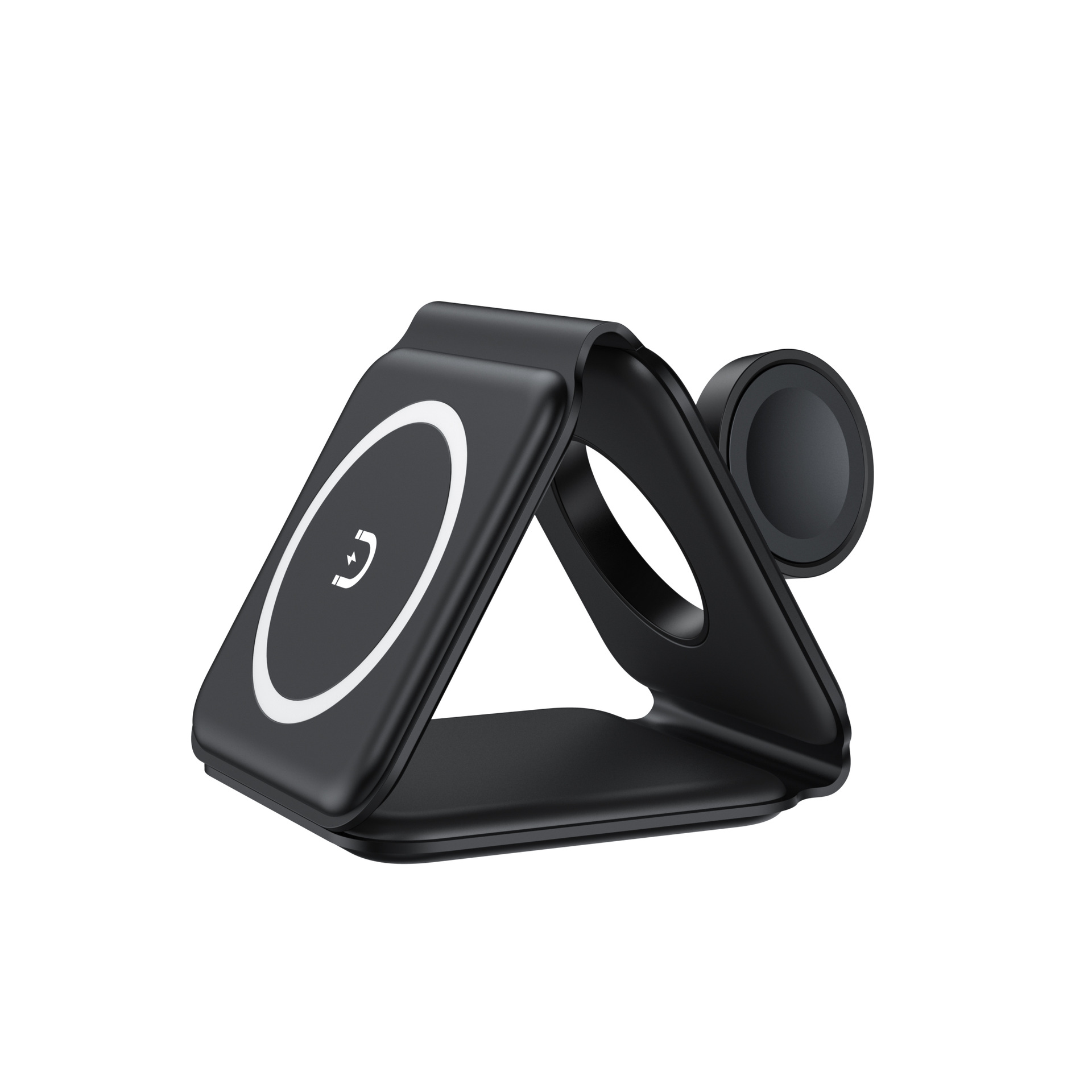 ​Ultra-Compact Foldable Charging Station: 15W Qi-Certified for Desk & Travel