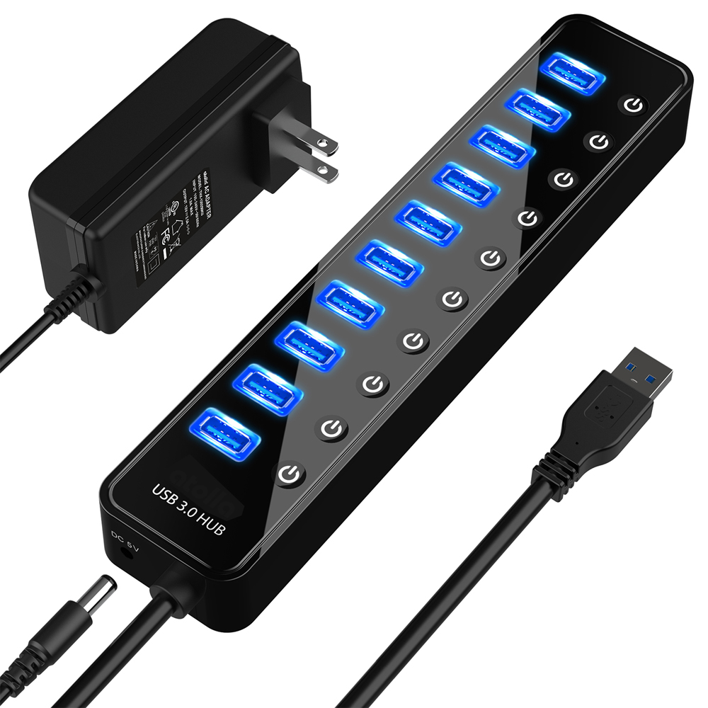 10-Port USB 3.0 Hub