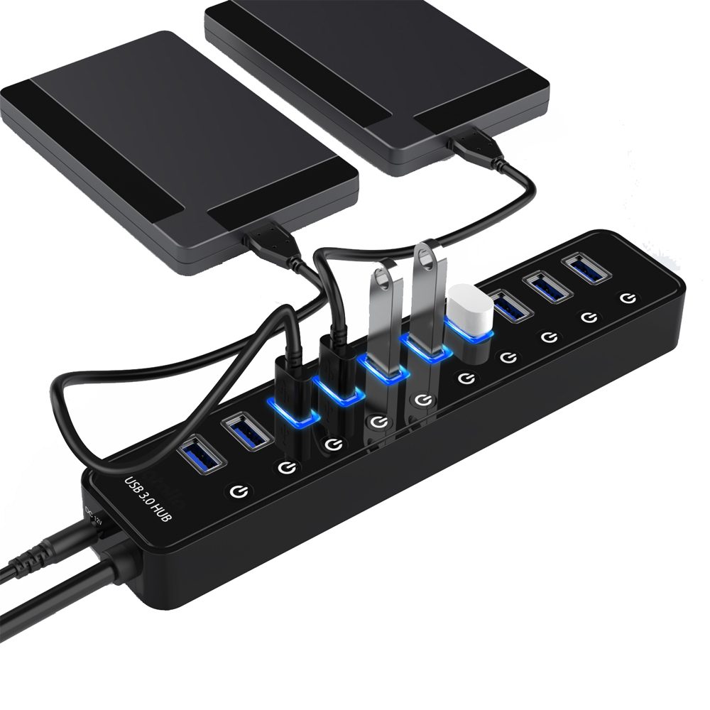 10-Port USB 3.0 Hub