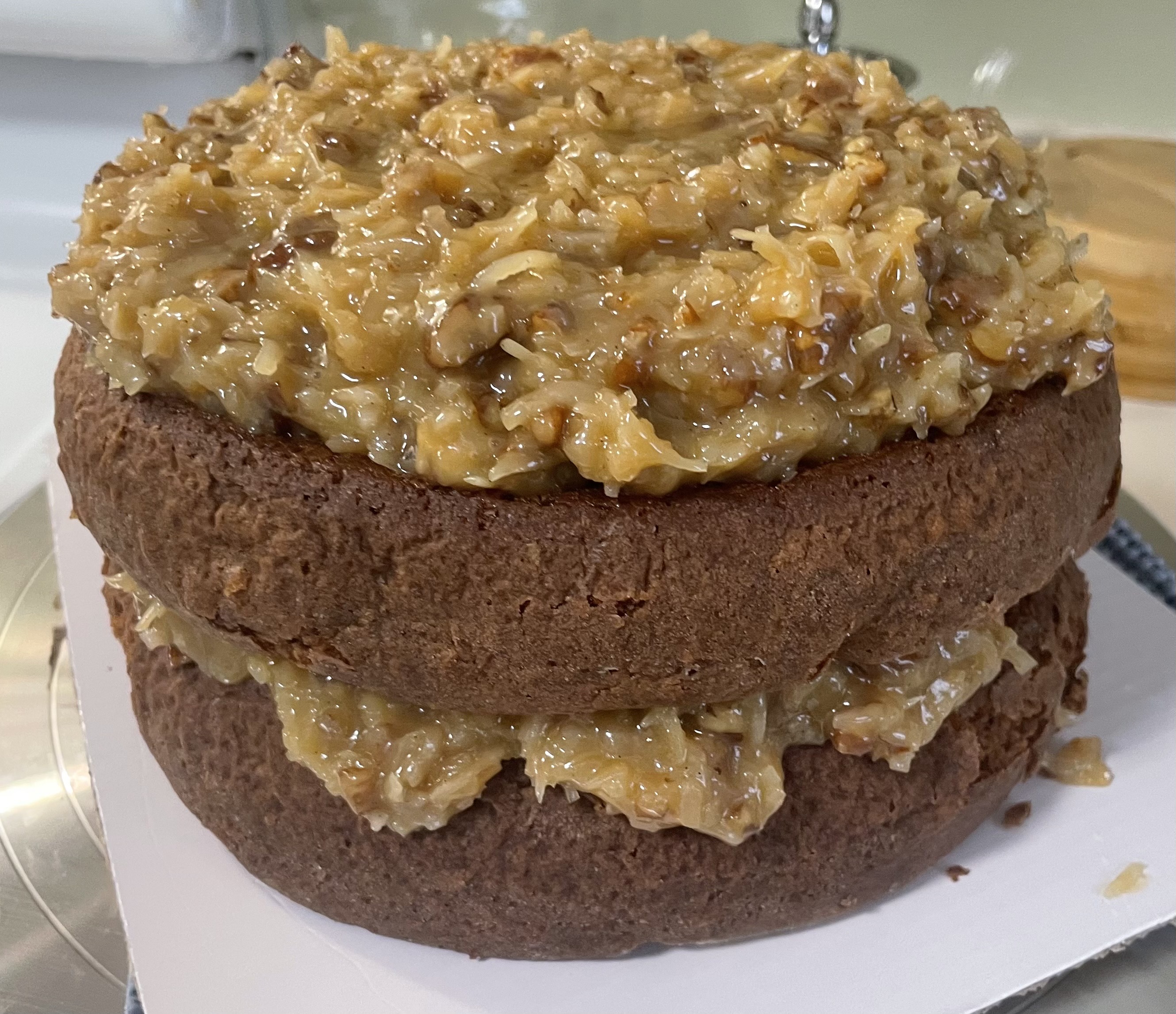 German Chocolate Cake w/ german chocolate topping