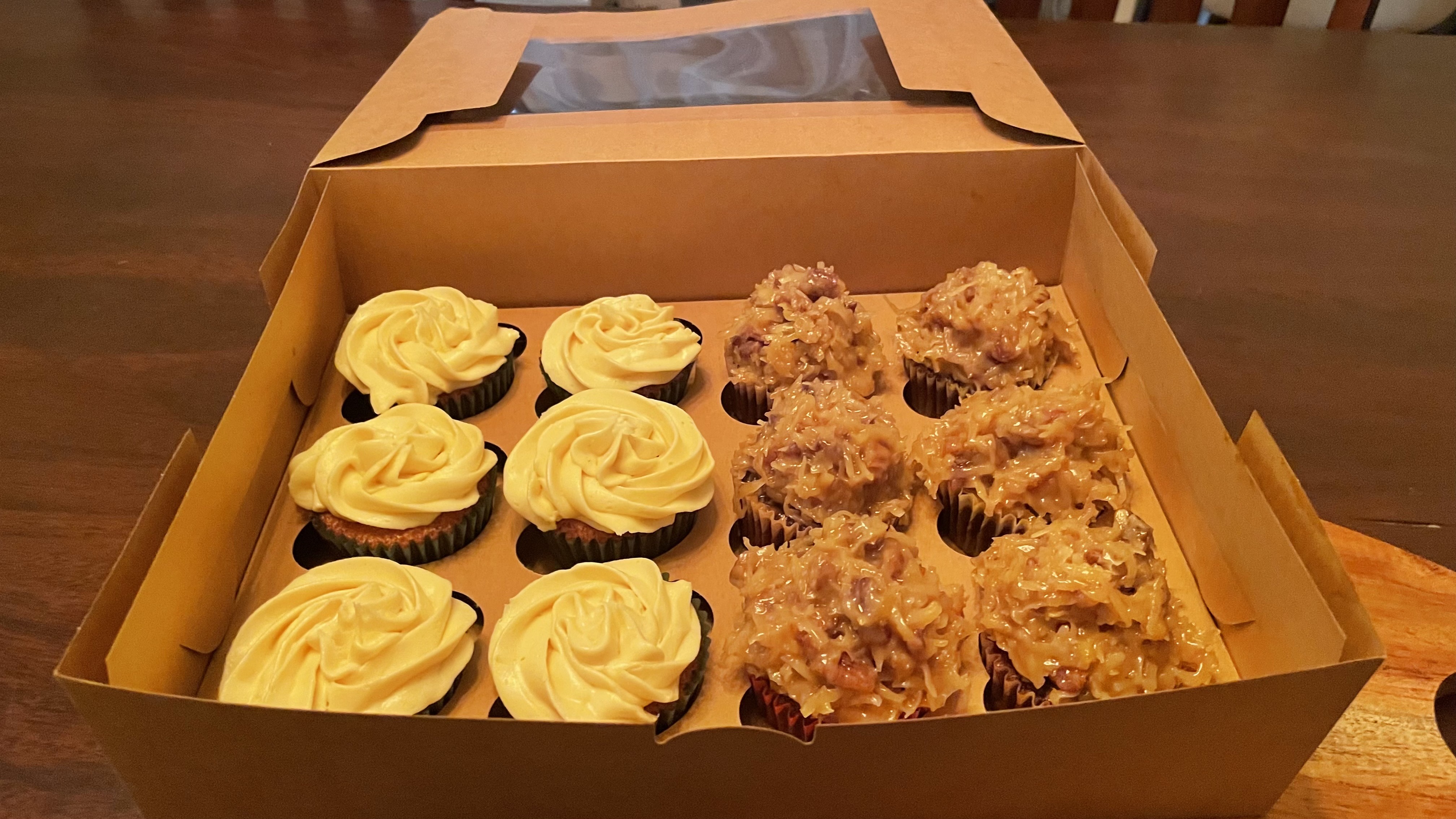 German chocolate cupcake w/ german chocolate topping 