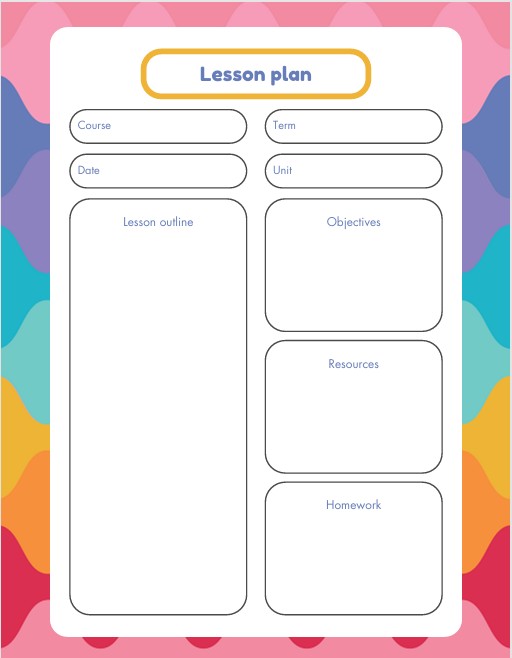 Digital Download Teacher Planner