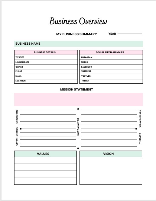 2025 Business Planner 