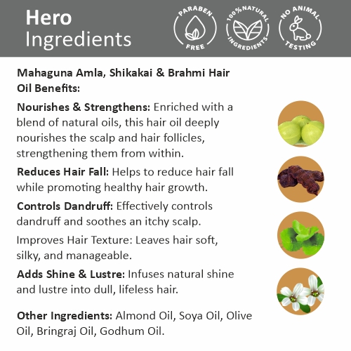 Amla, Shikakai & Brahmi Hair Oil