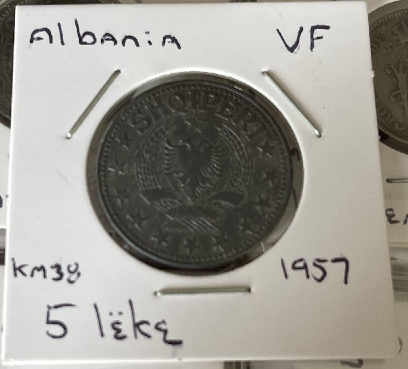 1957 Albanian 5 Lekë Coin
