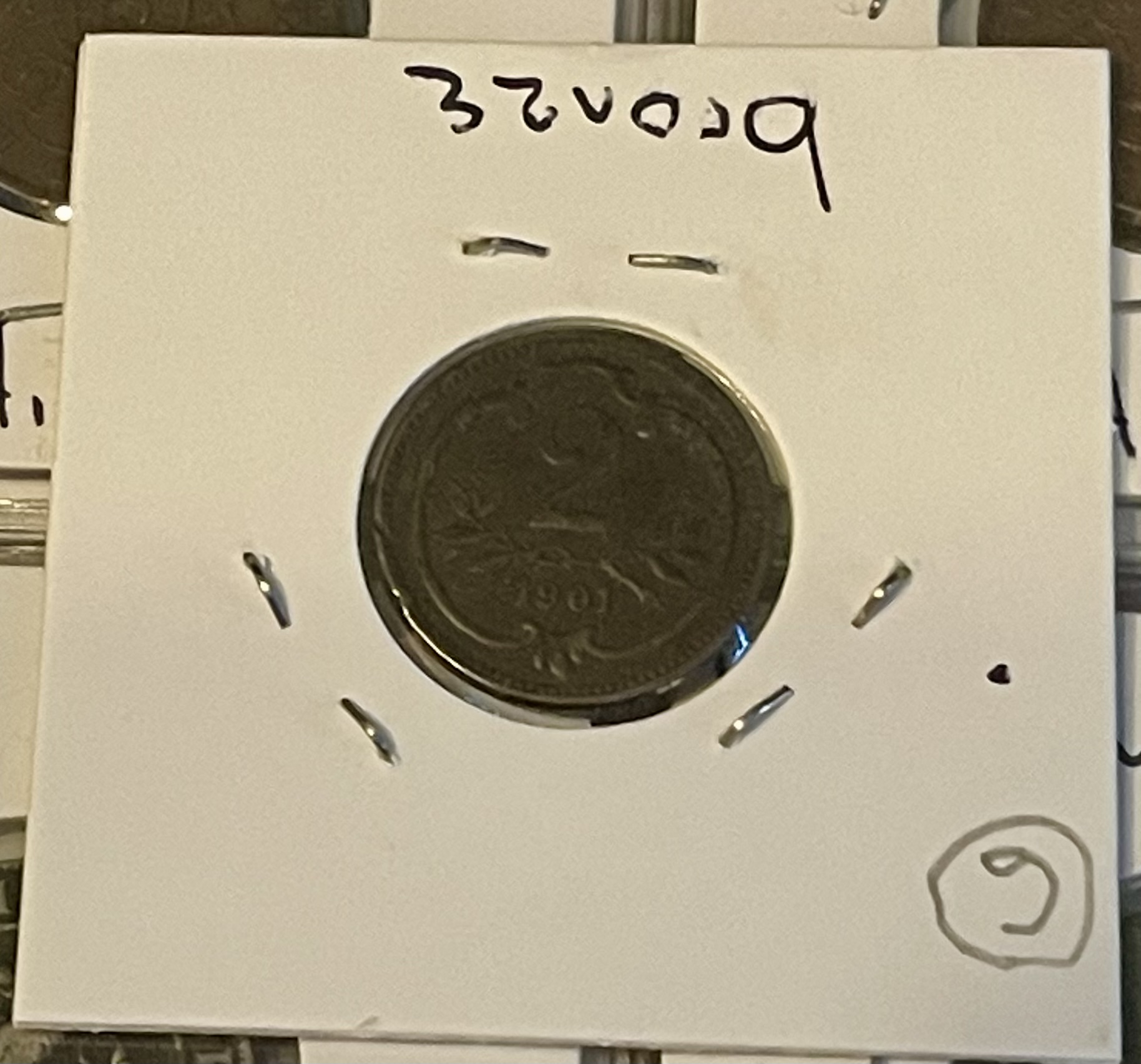 1901 Austria 2 Heller Coin