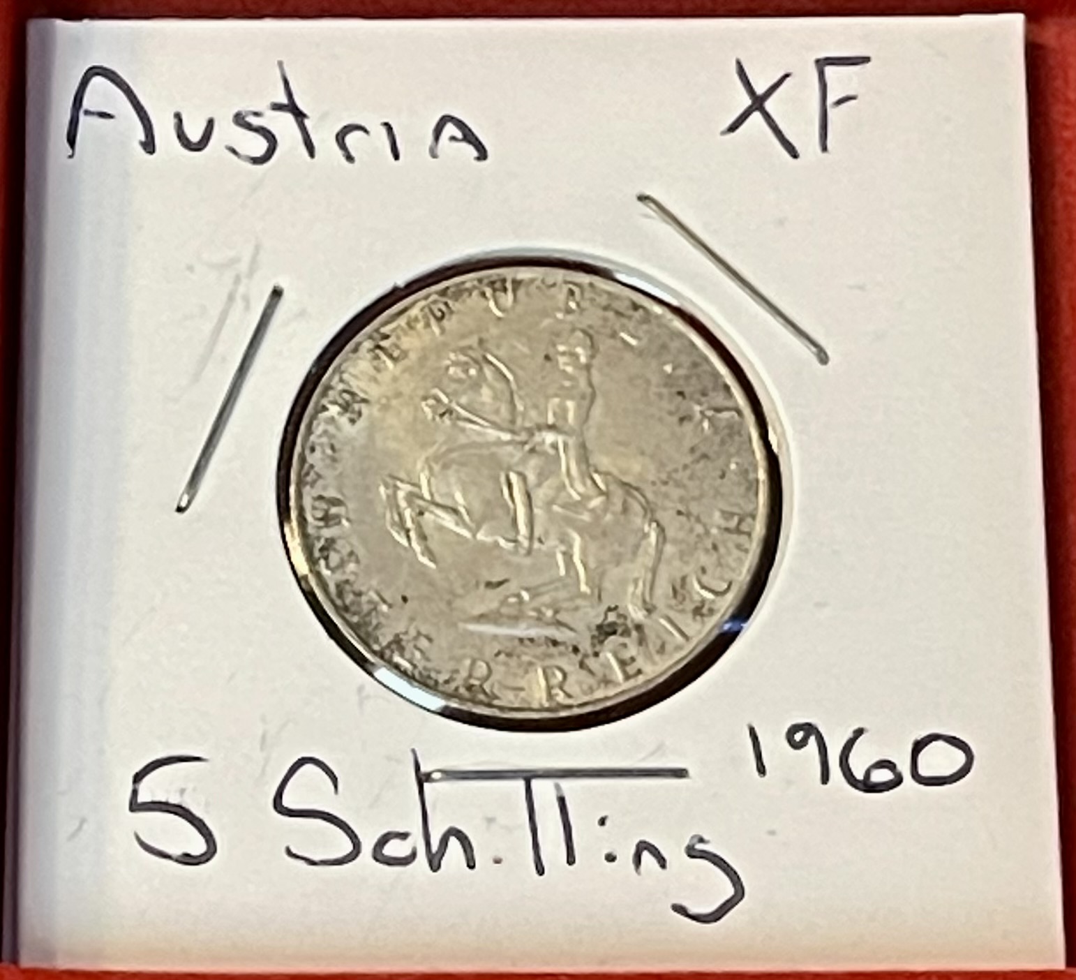 1960 Austria 5 Schilling Coin