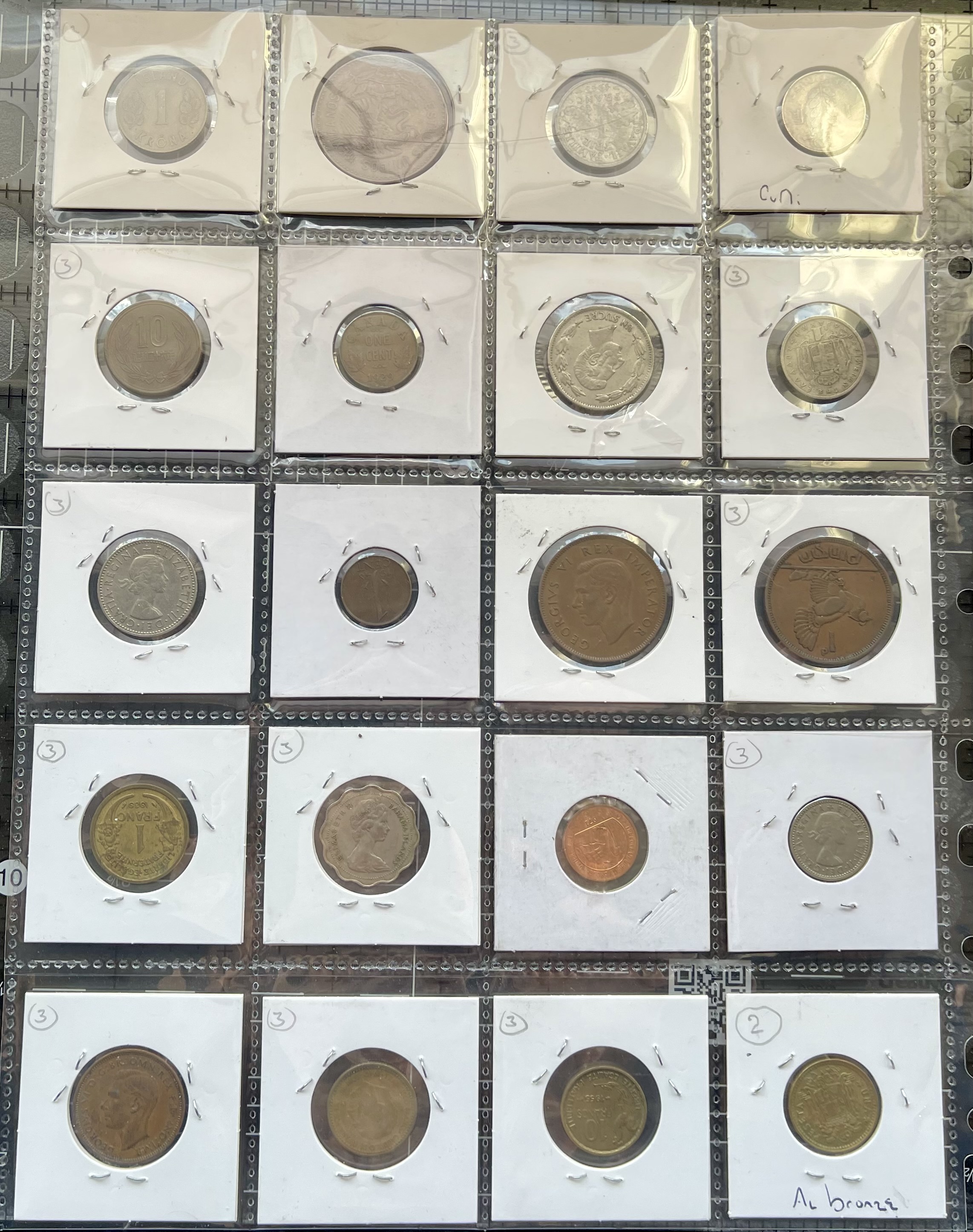 World Coin Collection - Full Sheet - 011
