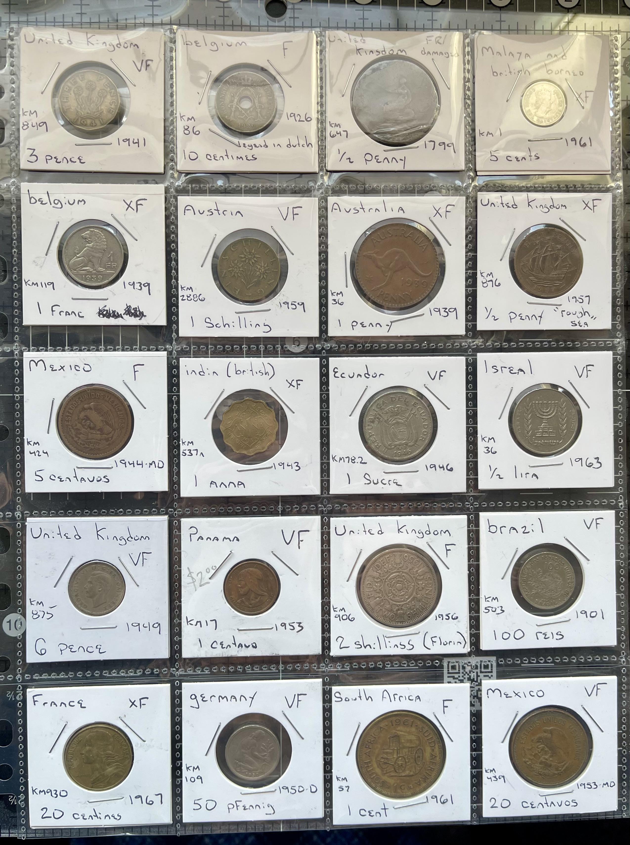 World Coin Collection - Full Sheet - 015