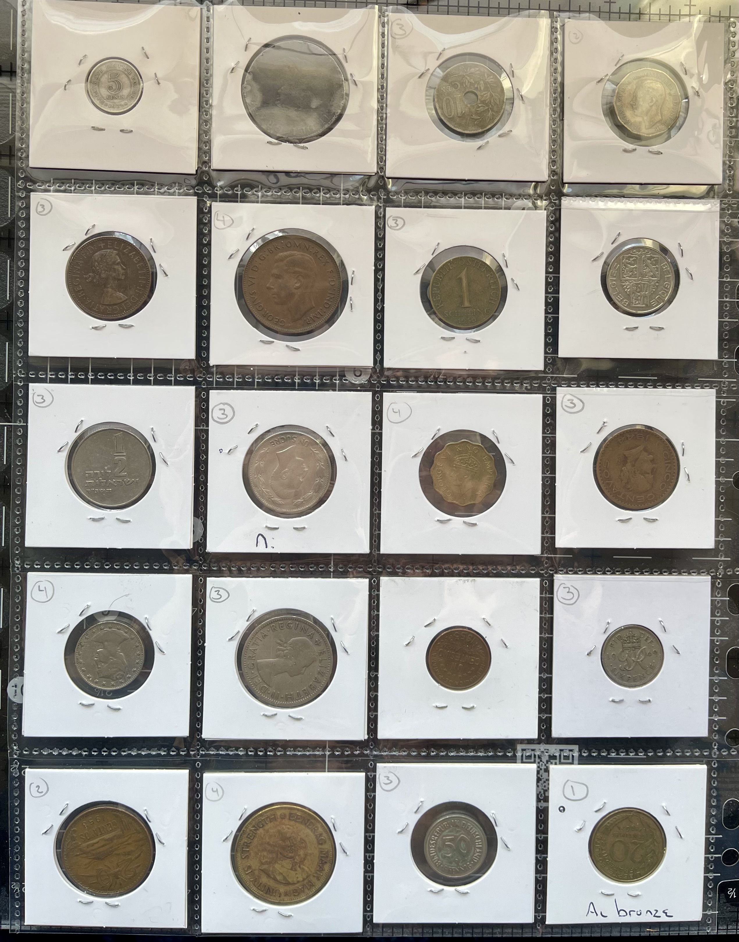 World Coin Collection - Full Sheet - 015