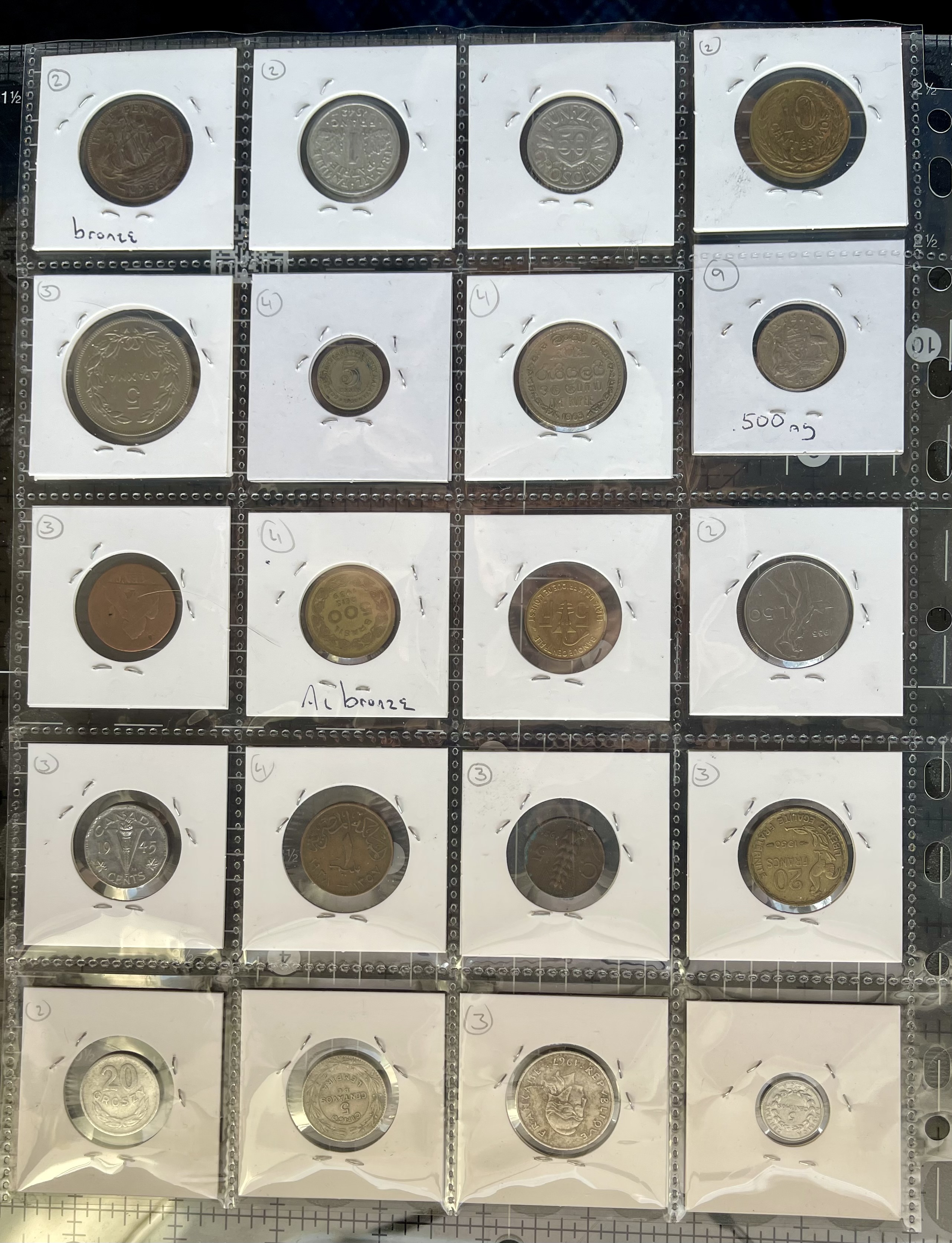 World Coin Collection - Full Sheet - 017