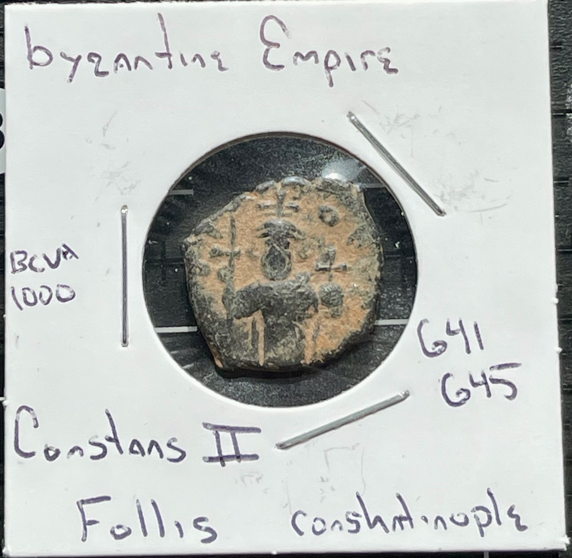 641-645 - Follis Constans II - Byzantine Empire Coin