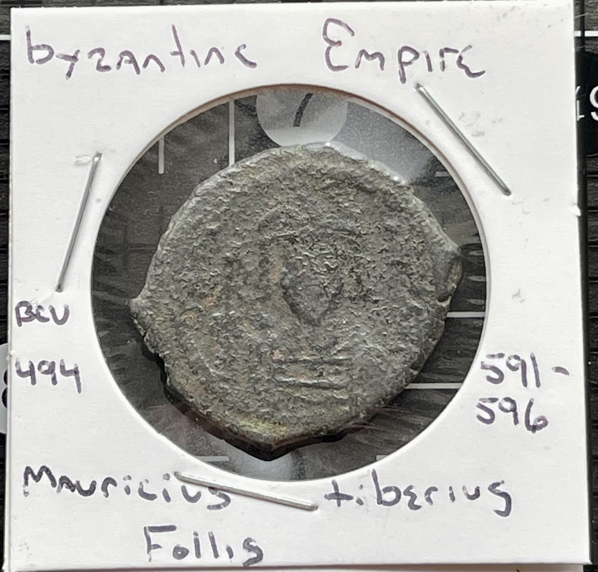 591-596AD - Follis Maurice Tiberius - Byzantine Empire Coin
