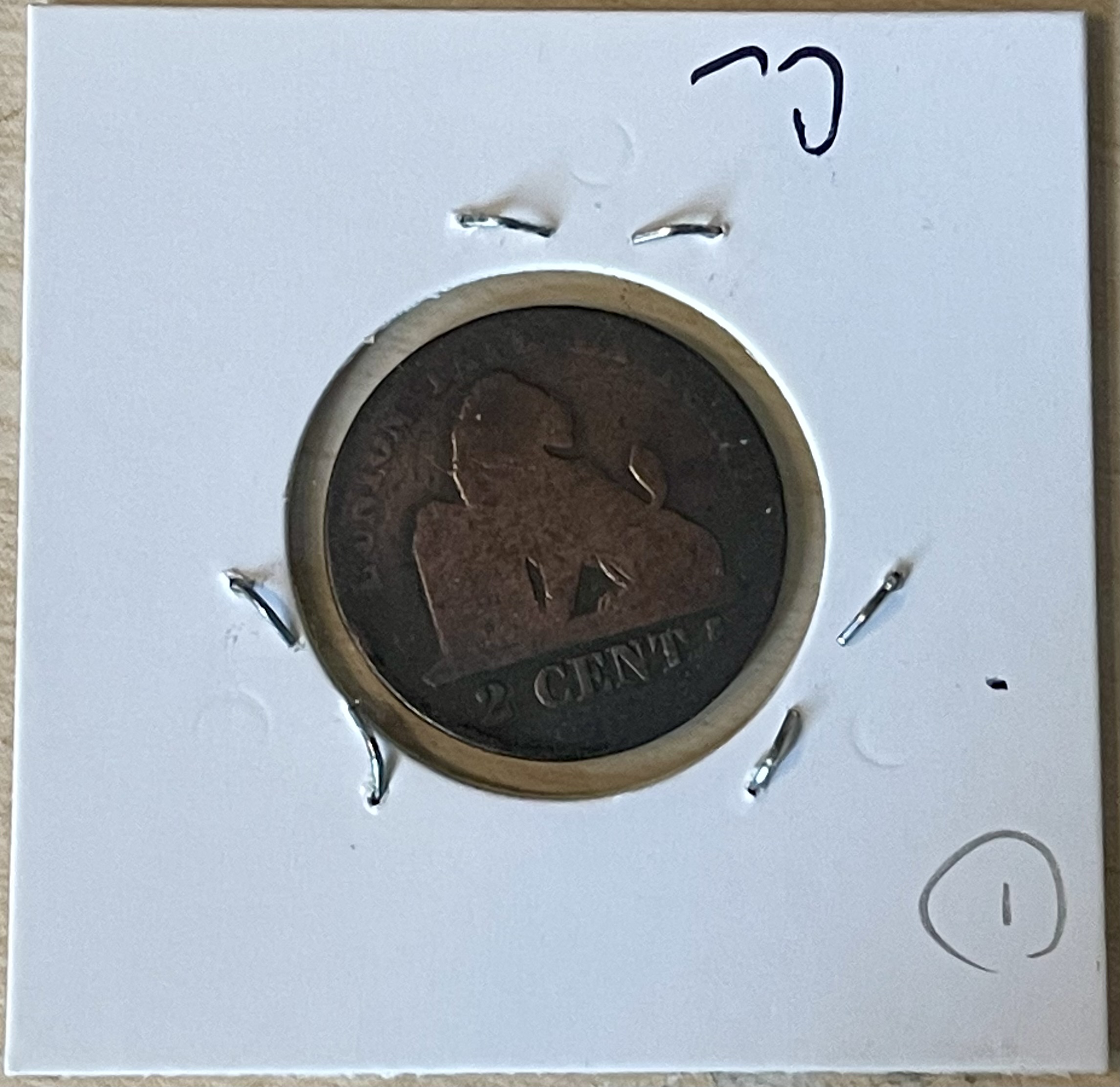 1862 - 2 Centimes - Belgium