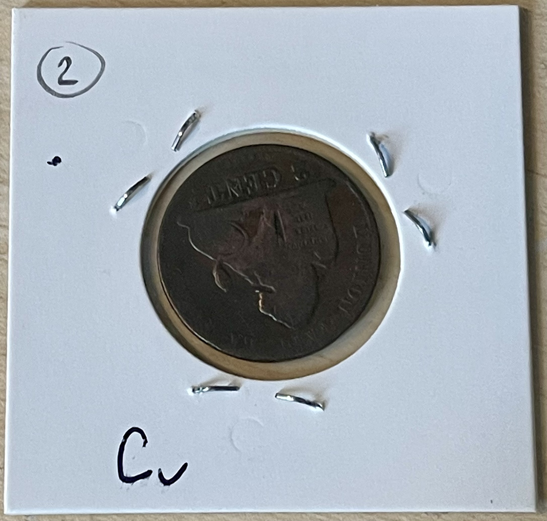 1864 - 2 Centimes Coin - Belgium