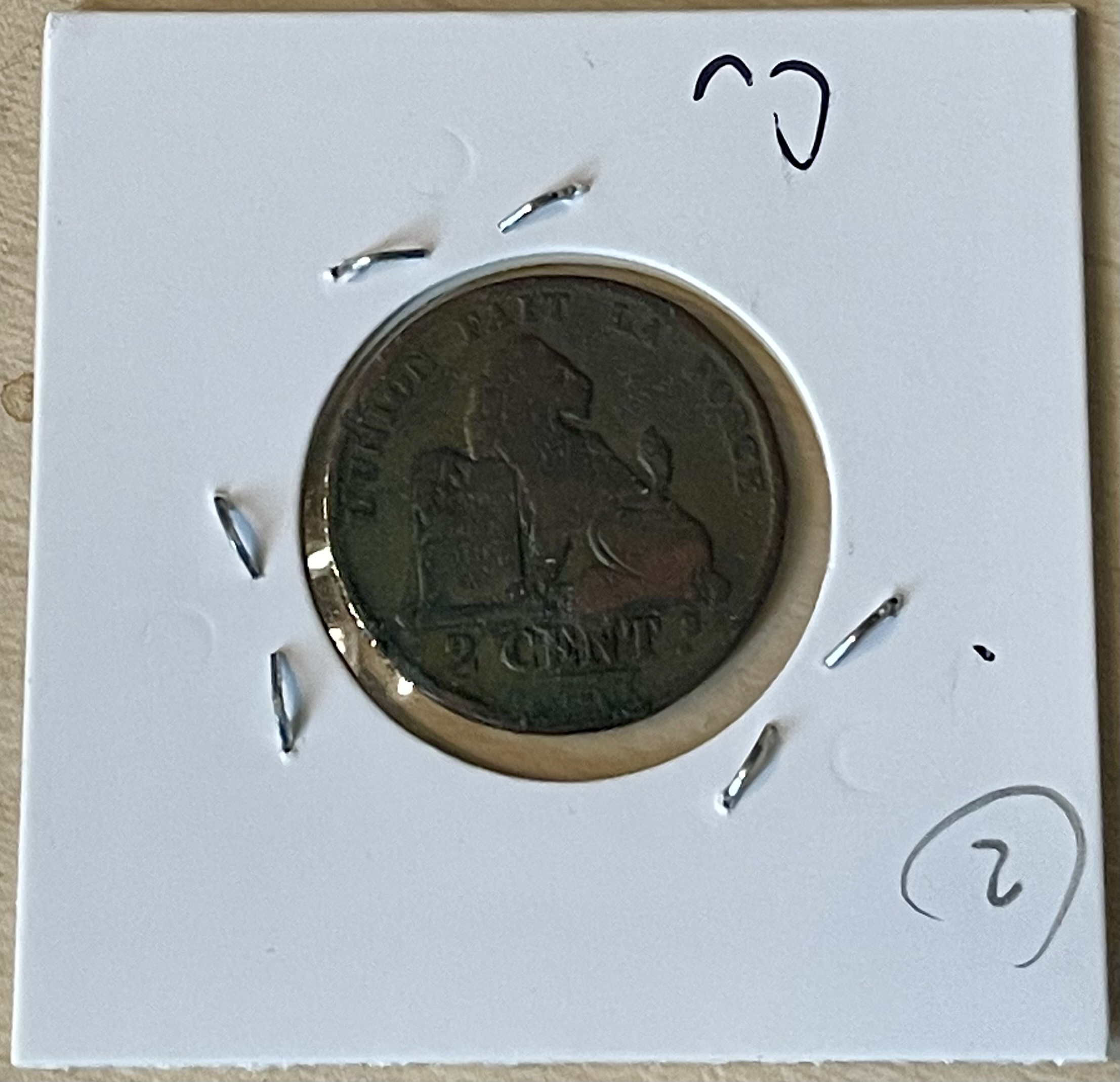 1870 - 2 Centimes - Belgium