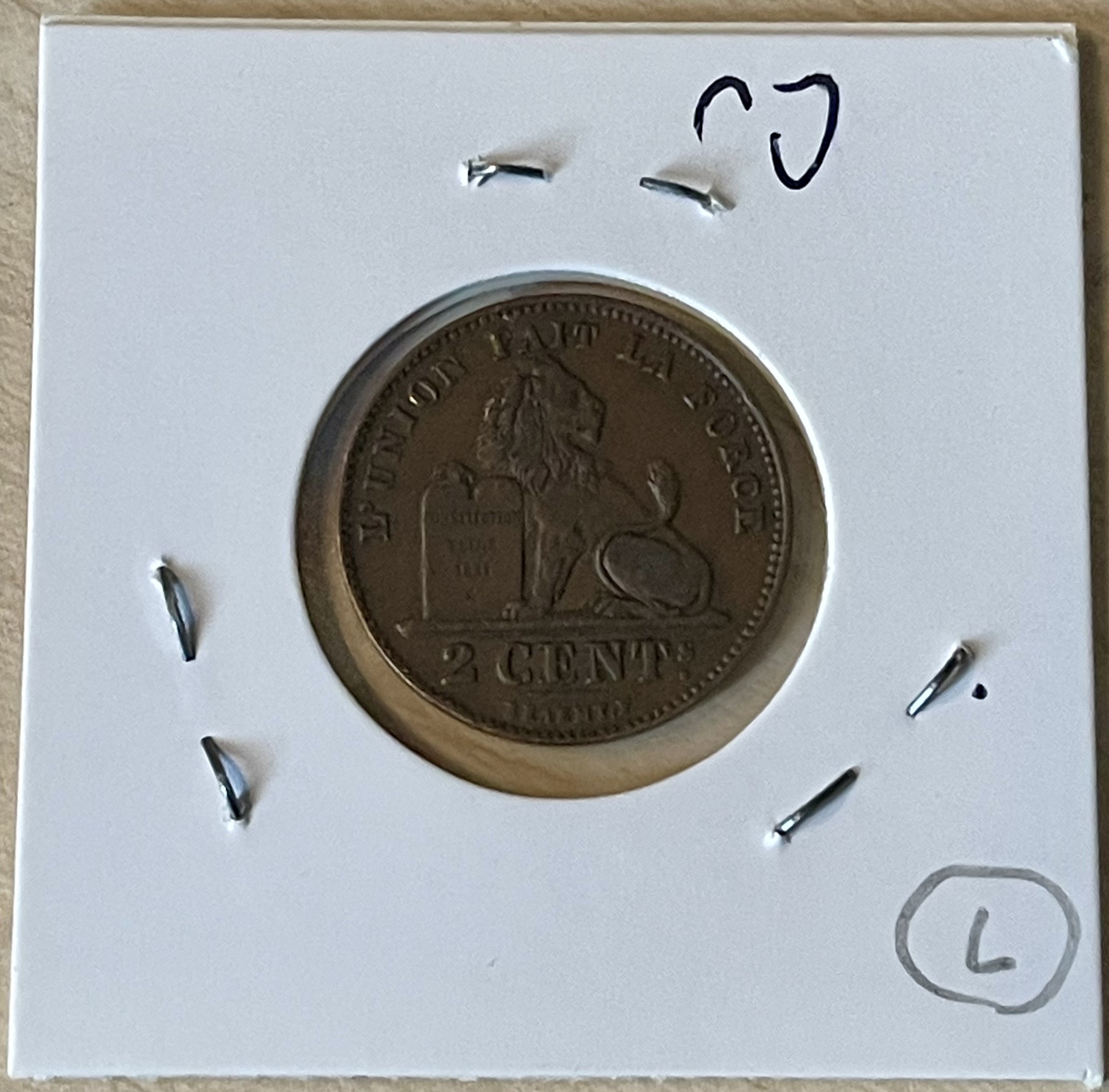 1905 - 2 Centimes - Belgium